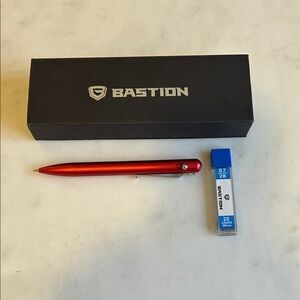 Bastion Red Pencil with Box and refill leads
